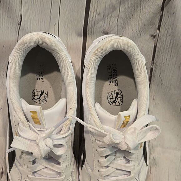 Puma White and Black street platform sneakers size 7 - Picture 4 of 8